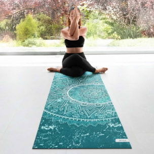 Kit de yoga et Pilates BLEU 6 accessoires tapis, ballon, roue, des masseurs et sangle