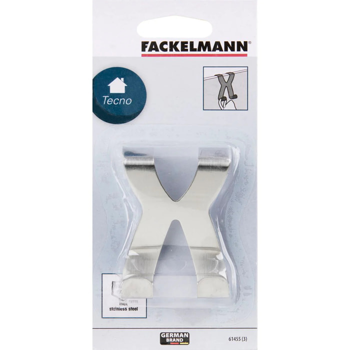 Crochet de porte inox Fackelmann Tecno