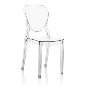 Tomasucci Lot de 4 Chaises d'intérieur / d'extérieur TRABARIA Transparent.