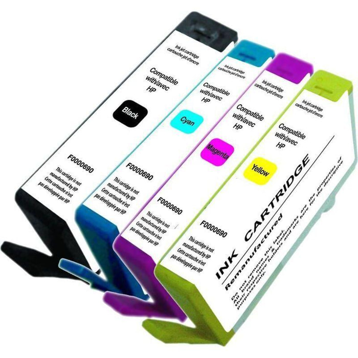 Cartouche d'encre ESSENTIELB H364 Noir + 3 couleurs