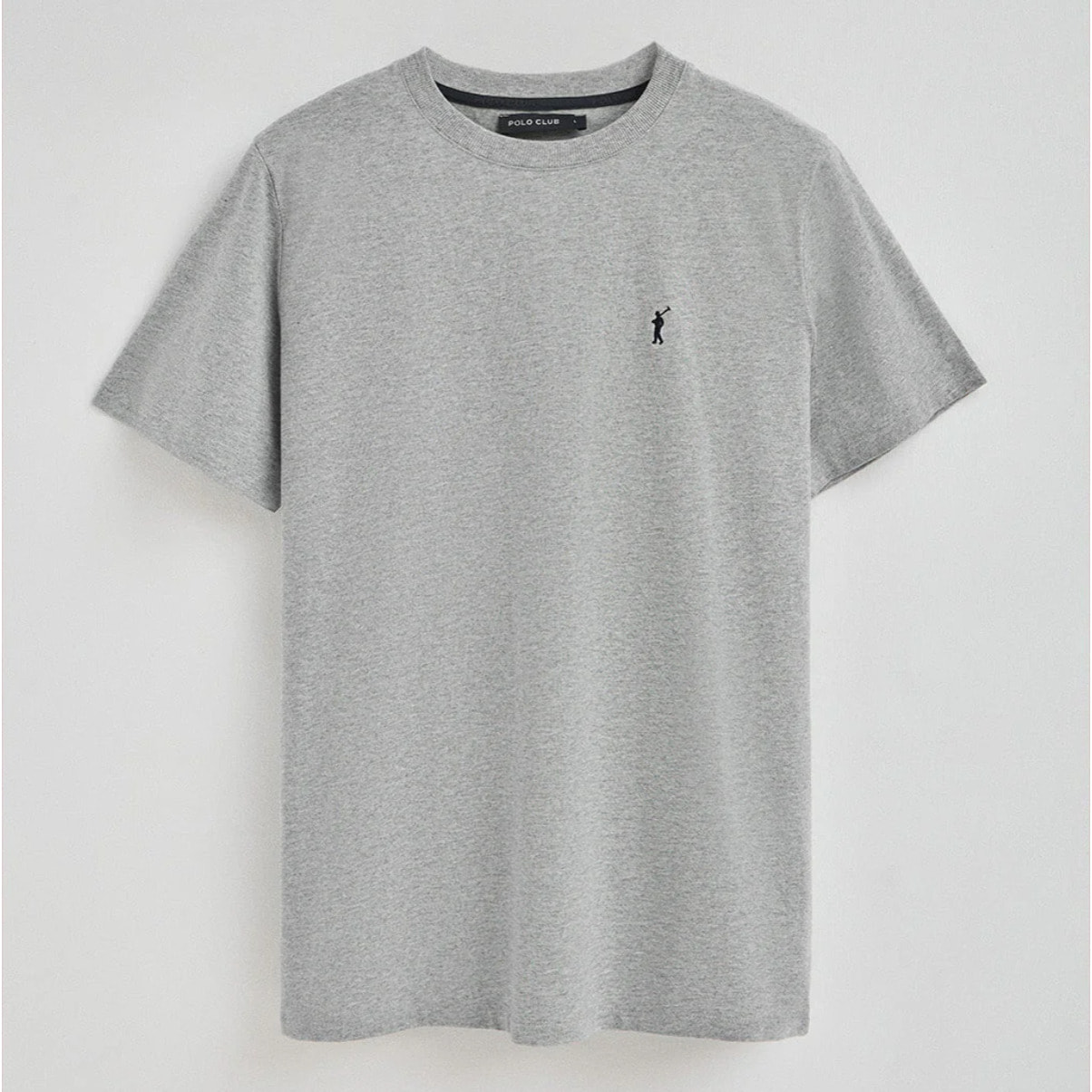 Pack hombre de tres camisetas en azul marino, blanco y gris vigoré con cuello redondo y bordado Rigby Go