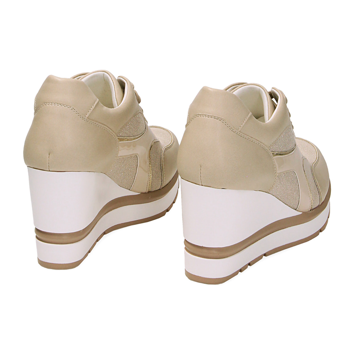 Zapatillas de plataforma beige