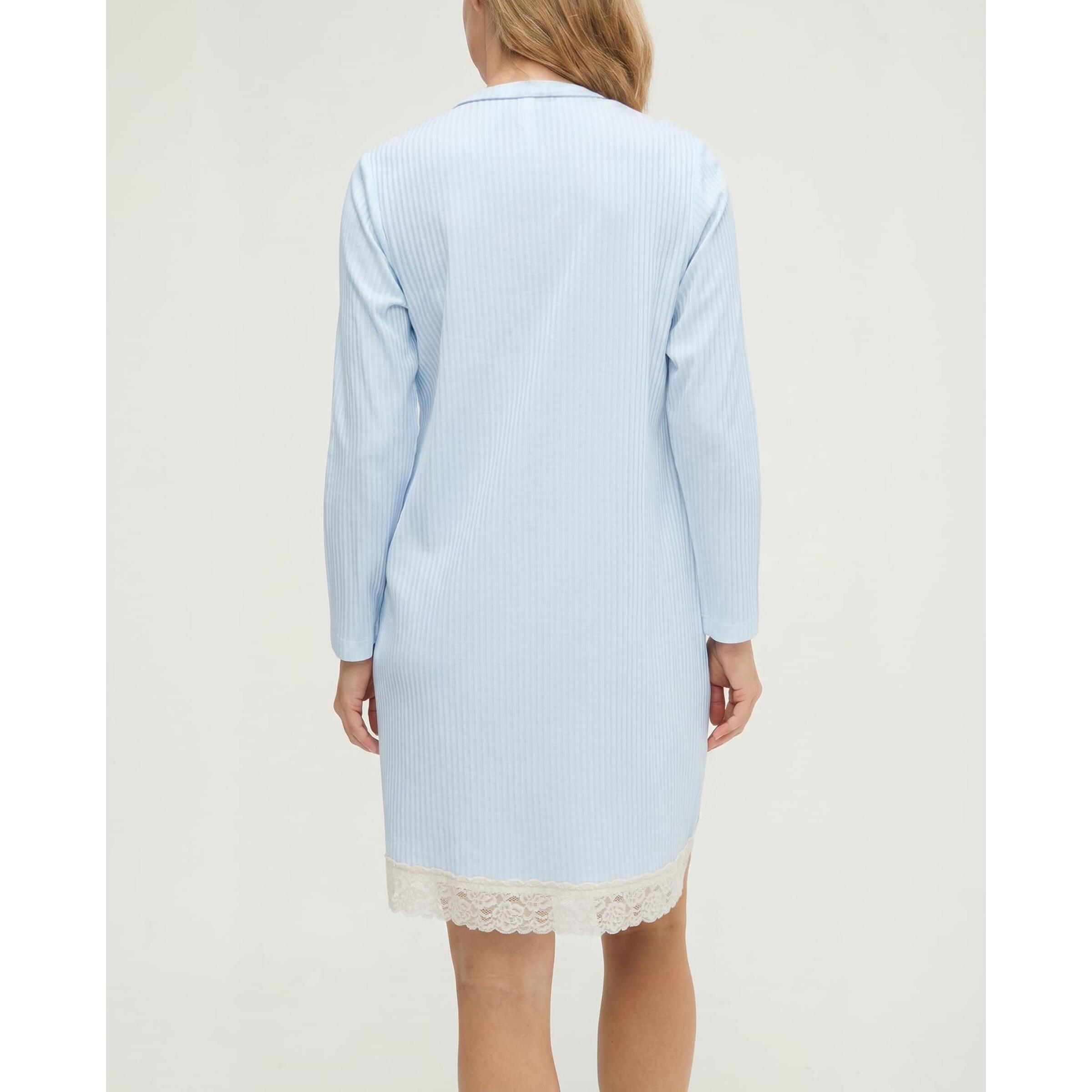 Camisón mujer lencero puntilla de manga larga