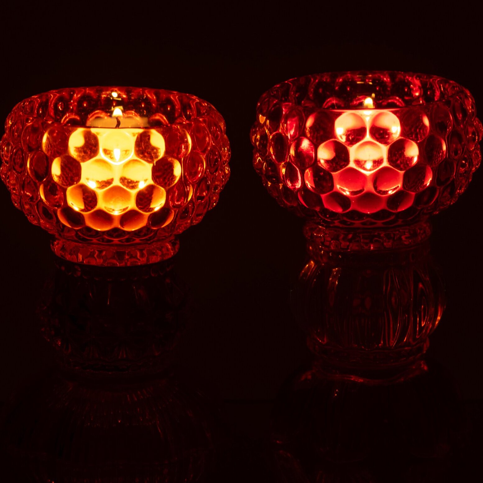 J-Line Chandelier - verre - rouge/orange - 2 pièces