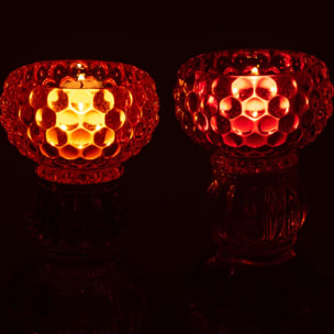 J-Line Chandelier - verre - rouge/orange - 2 pièces