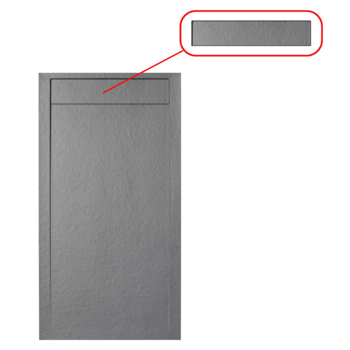 Fusion cache-siphon pour receveur de douche, gris (SATFUPKRYTGRP)