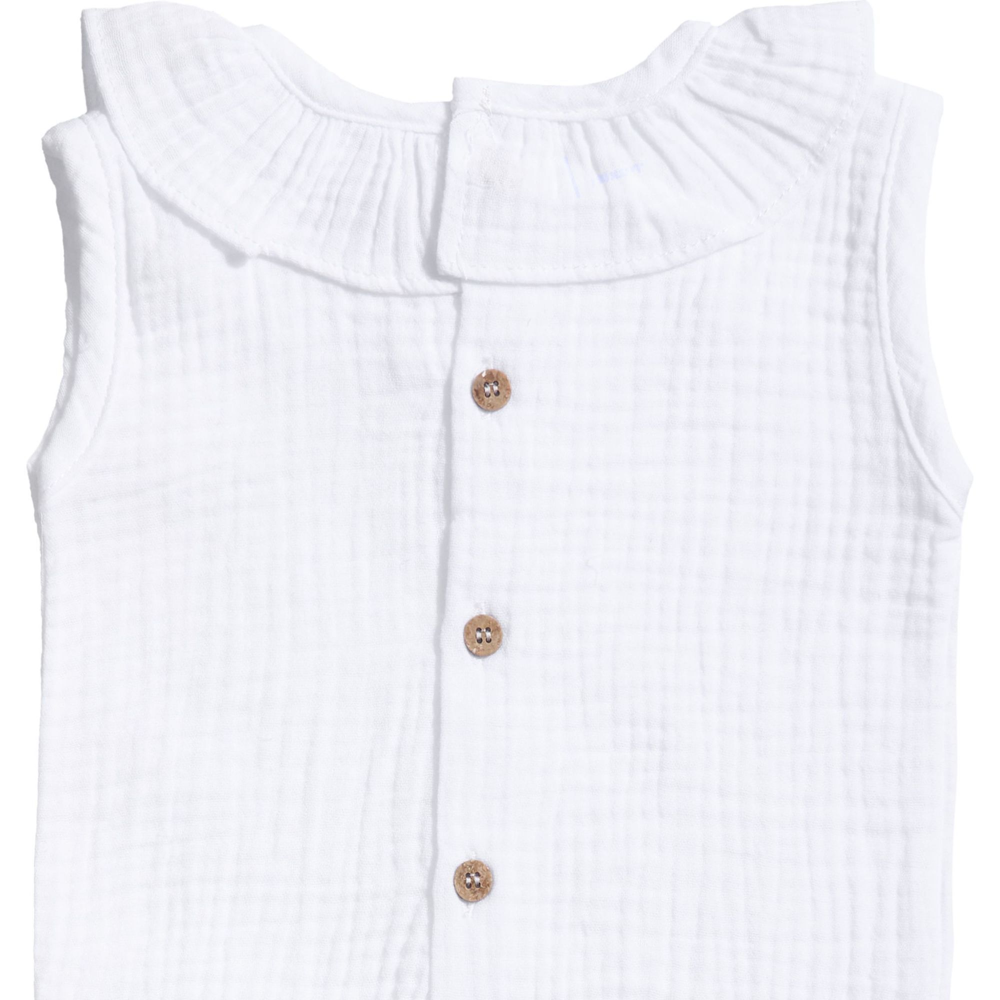 Body bebé sin mangas cuello bambula