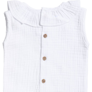 Body bebé sin mangas cuello bambula