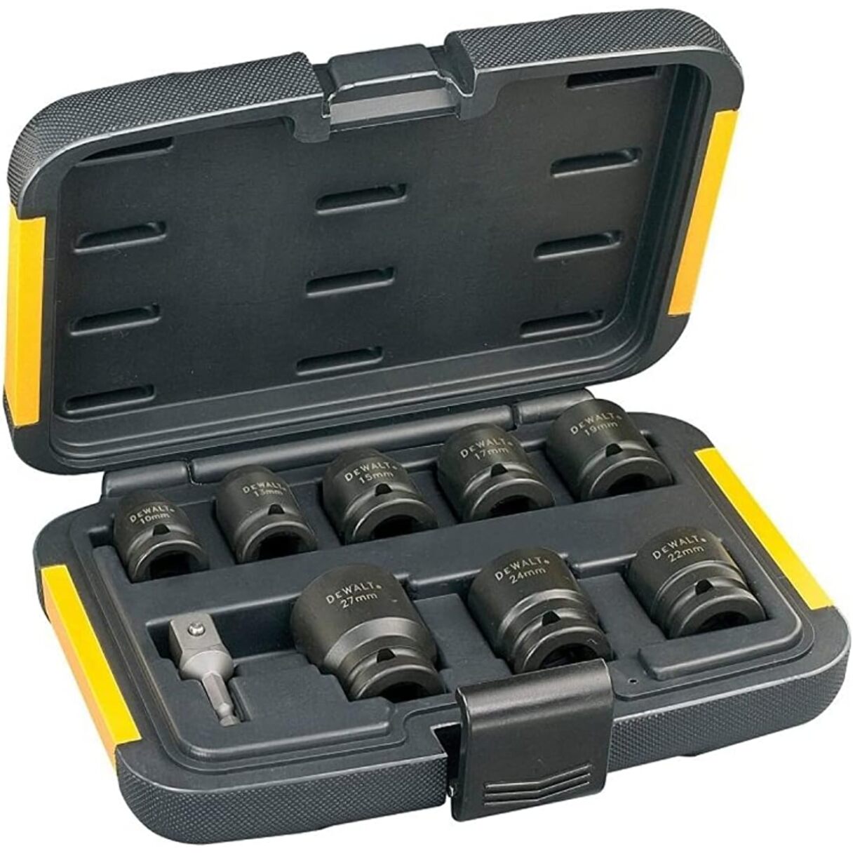 Coffret de 8 douilles à choc + Adaptateur 1/4' hexagonal vers 1/2' carré - DEWALT - DT7507-QZ