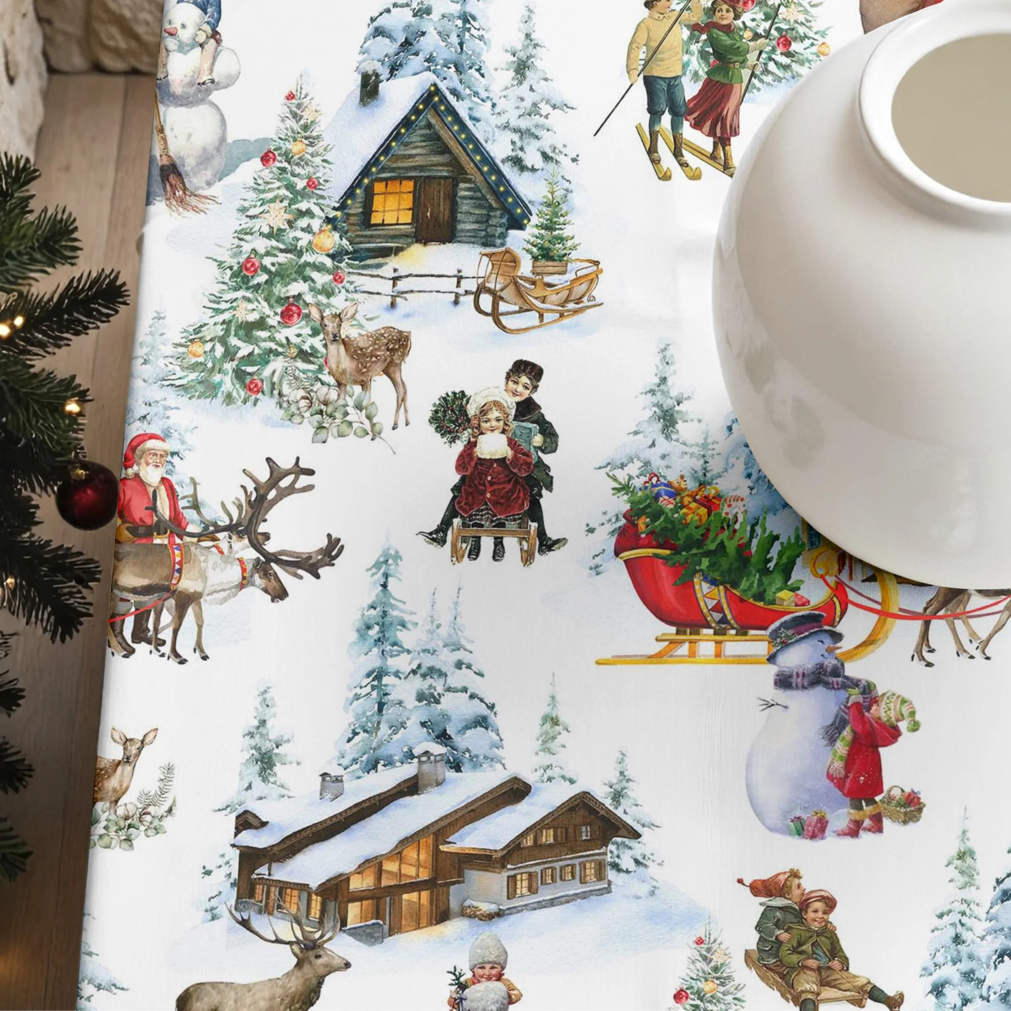 Nappe en résine Anti-tâches Christmas Landscape 1