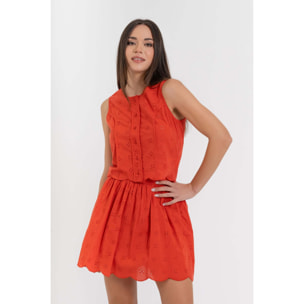 Kocca - Top da donna smanicato in cotone con bottoni Donna
