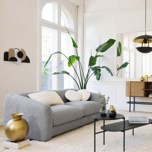 Vase "Oasis" métal martelé doré H40cm