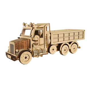 Modello in legno 3D, con movimento meccanico design di camion pesante. 190 pezzi.