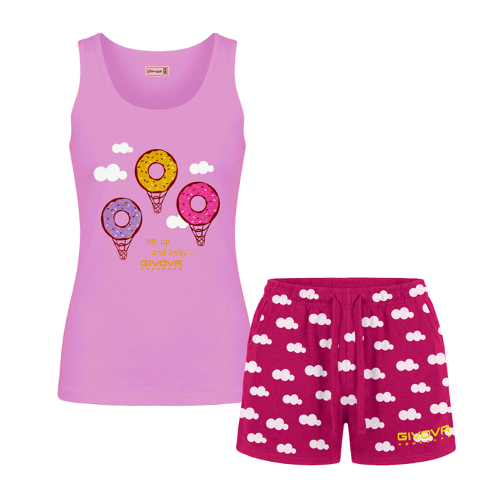 Completo Homewear Donna Corto GIVOVA Cotone