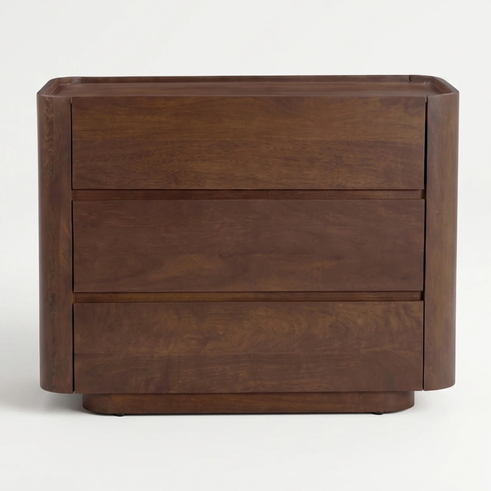 Commode en bois de manguier finition noyer - Aldo
