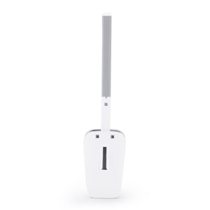 Brosse WC légère adhésive, murale ou à poser, sans perçage, plastique, blanc mat (SATDSTETKA3M)