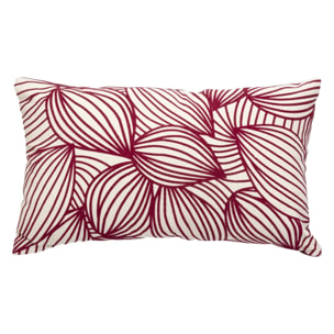 Coussin automne rouge rubis 30x50cm