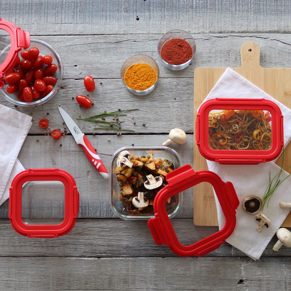 Boîte hermétique rectangle 370ml en verre CRISTAL