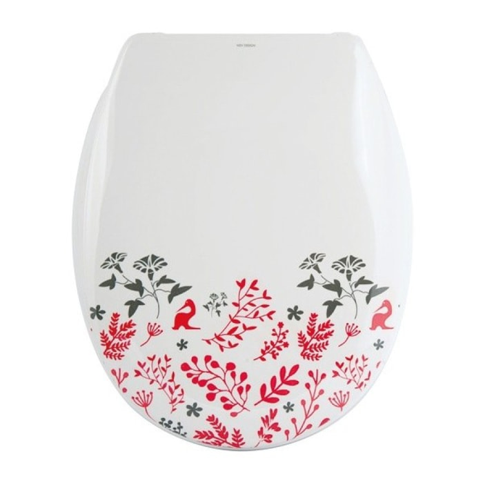 Abattant wc Thermo Dur Motif Floral - Charnières PS MSV