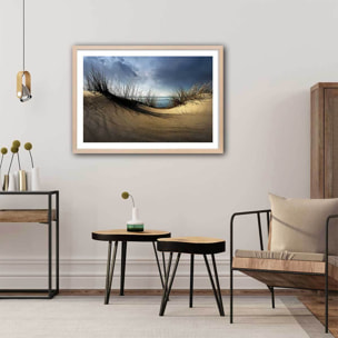 Affiche dunes secrètes... Affiche + cadre en bois - Chêne