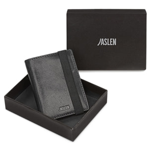 Cartera Hombre Piel Jaslen Hannover Negro-Tostado