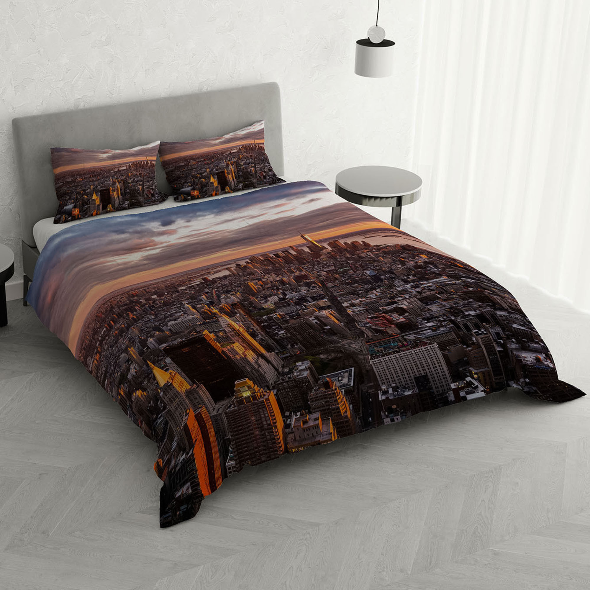 PARURE COPRIPIUMINO GOODNIGHT - STAMPA DIGITALE 100% Microfibra