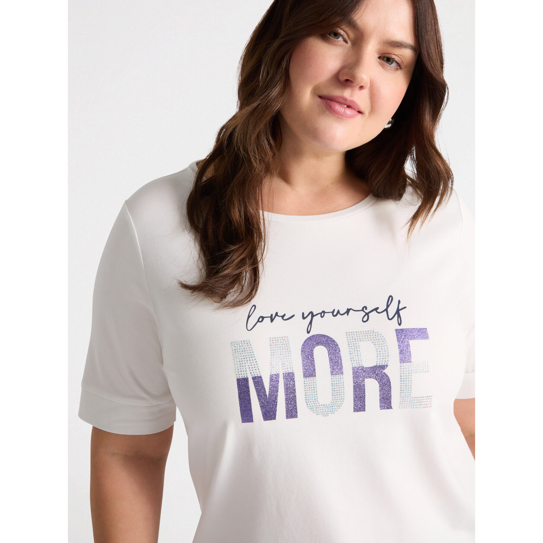 Fiorella Rubino - Camiseta con escritura y lazo. - Blanco