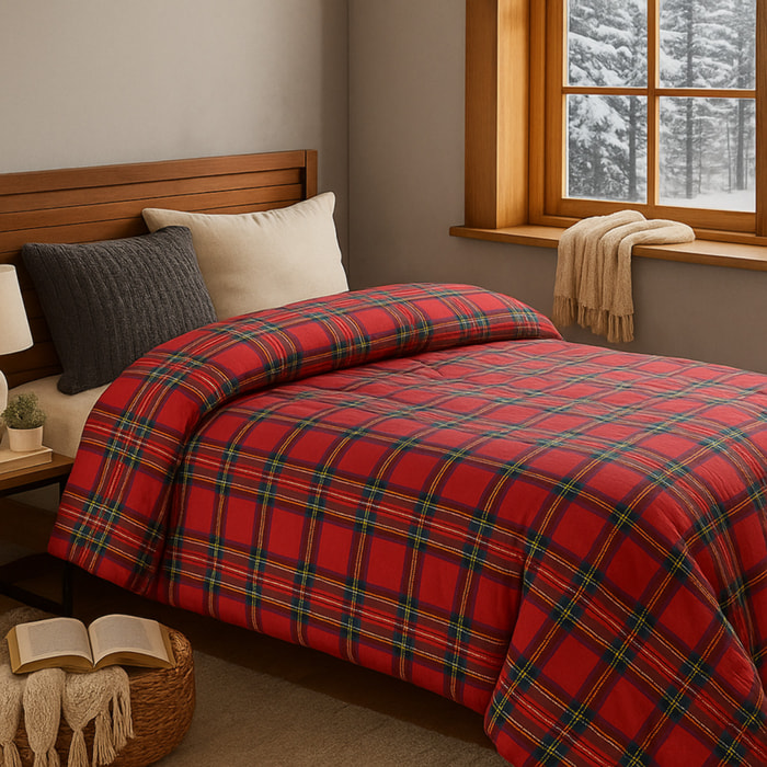 Intrecci - Piumino Invernale, 410 g/m², Anallergico e Antiacaro, Made in Italy, Lavabile in Lavatrice, Ecologico, Una Piazza e mezza