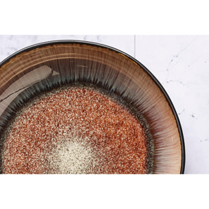 Assiette creuse IRIS Ø22,5cm - 6 pièces - Marron sauvage