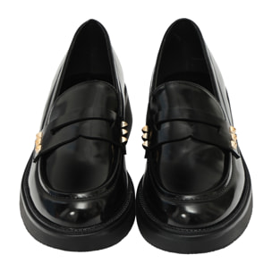 Mocassini con borchie - tacco 4,0 cm