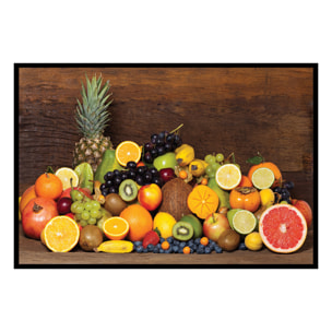 Affiche encadrée corbeille de fruits Affiche + cadre en métal - Noir