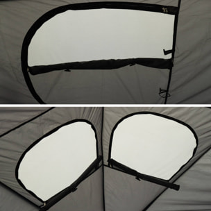 Tente de camping pour trampoline Ø250cm (filet intérieur et extérieur) polyester. traité anti UV. 2 portes. 4  fenêtres & sac de transport