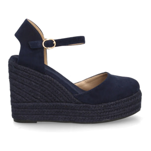 Alpargata cuña mujer talón cerrado y pulsera tobillo