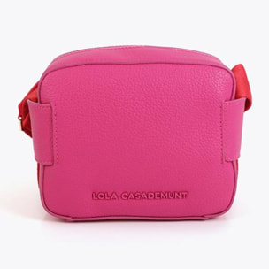 Borsa a tracolla in nylon a contrasto