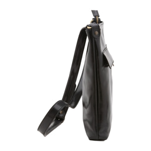 Borsa a tracolla uomo in vera pelle - Modello False - Made in Italy - 26.0 x 34.0 x 5.0 cm