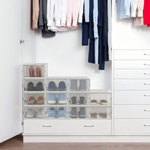 Boîtes de rangement à chaussures empilables - lot de 12