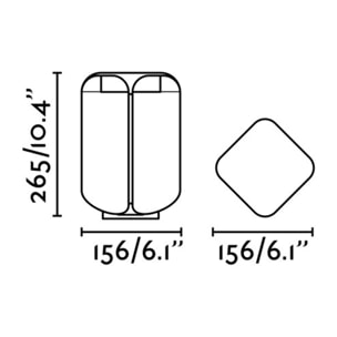 BU-OH 265 Lampada paletti grigio scuro