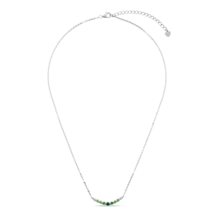 Collana Girocollo in Argento 925 con Cubic Zirconia Verdi