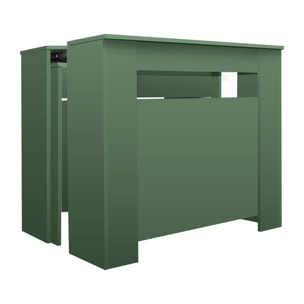 Fortino - Consolle Tavolo Allungabile 91x50/250 cm in Melaminico Antigraffio Verde Salvia
