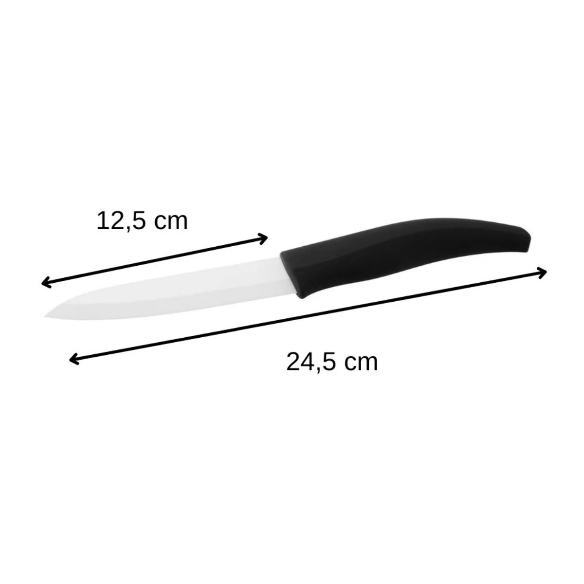 Lot de 2 couteaux avec lames en céramique de 12,5 et 18 cm de long Nirosta Céramique