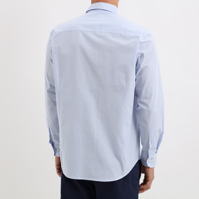 Camicia righe collo francese Polo Club St Martin Blu