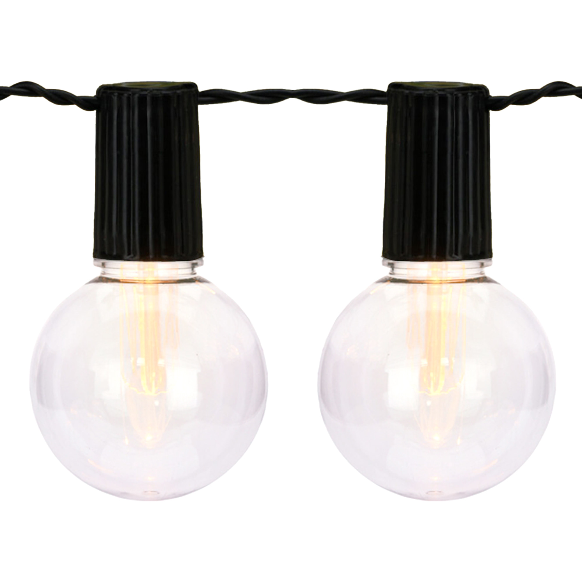 Set de luces led blancas cálidas de fiesta transparentes - panel solar y batería recargable incluida