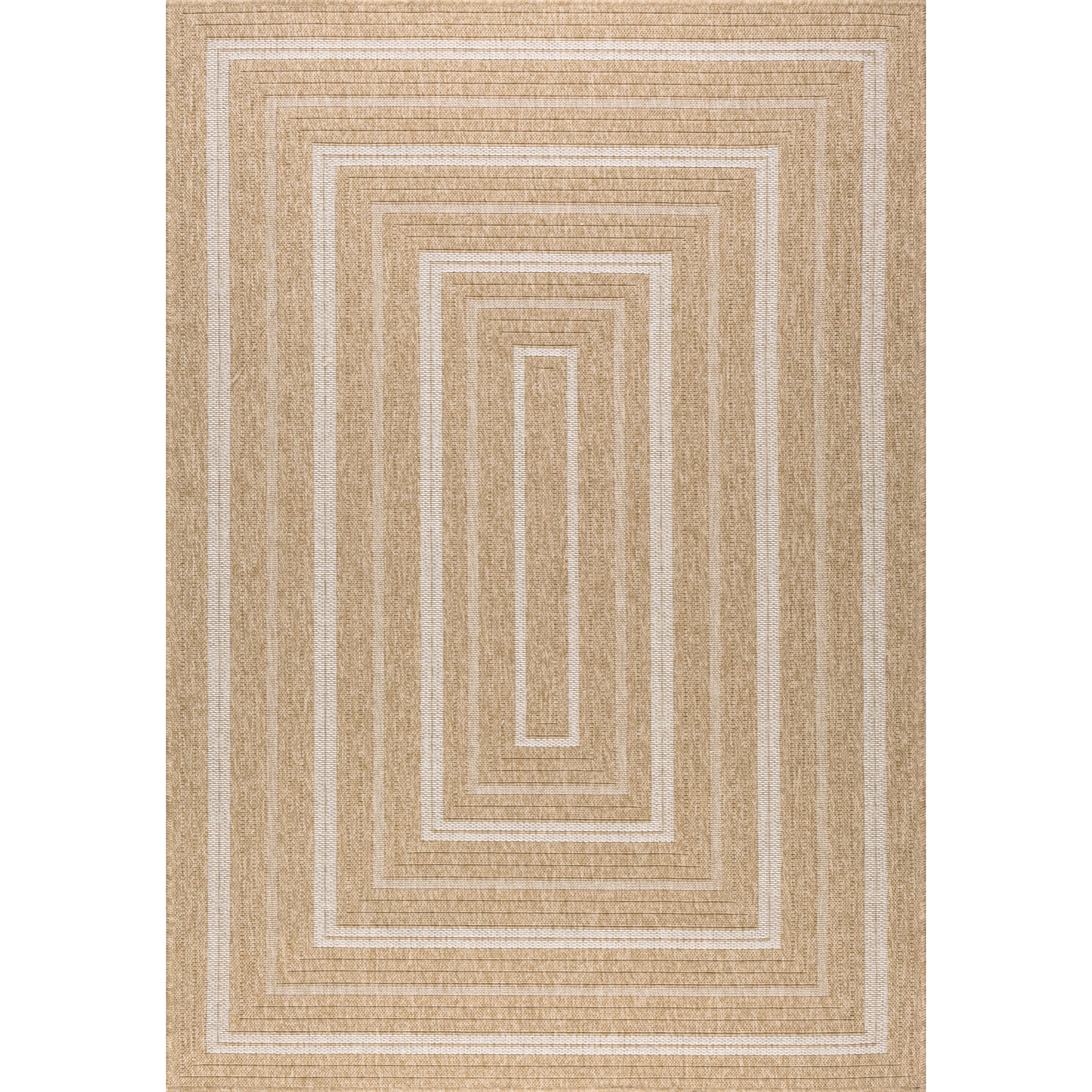 Nature - tapis effet jute blanc