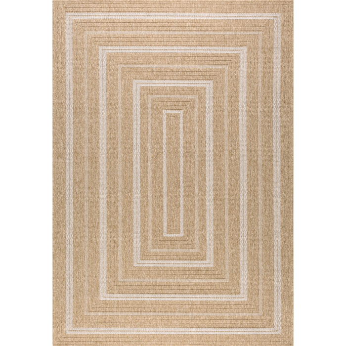 Nature - tapis effet jute blanc