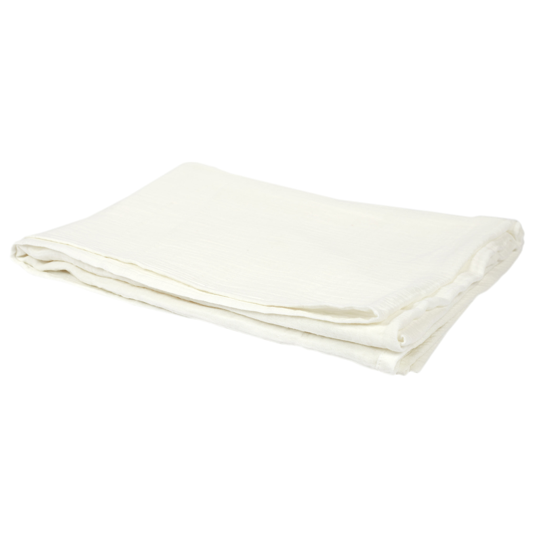 Plaid Gaze De Coton Blanc Craie 120x150cm