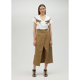 Gonna con incrocio sul davanti