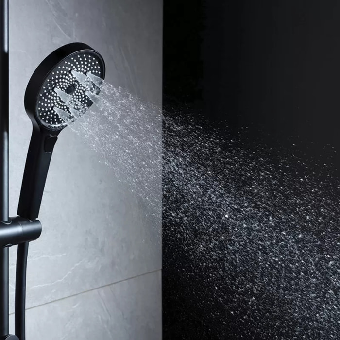 Pommeau de douche en ABS Charlize Noir Matt Spirella
