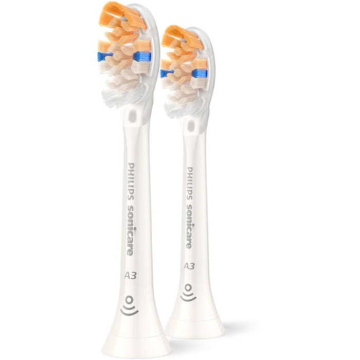 Brossette dentaire PHILIPS Sonicare lot de 2 - HX9092/87 white Premium All-in-One A3