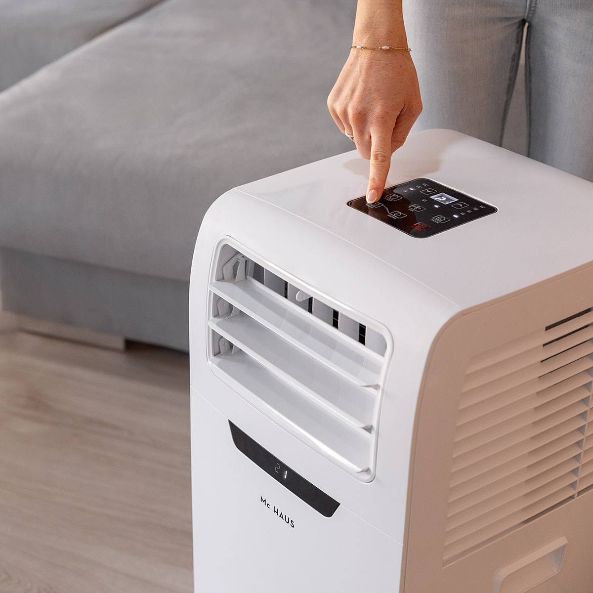 Aire acondicionado portátil frio/calor 9000BTU, Clase A, 2600W, 4 en 1