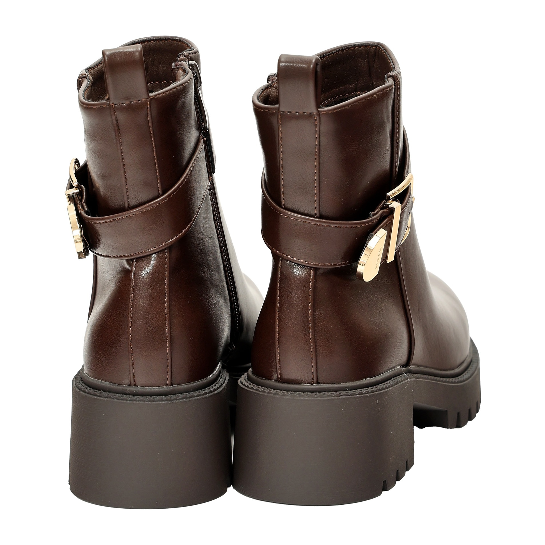 Stivaletti in simil pelle con fondo in gomma